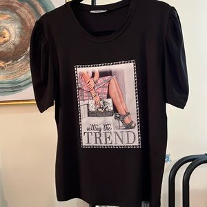 Black shirt for women size L